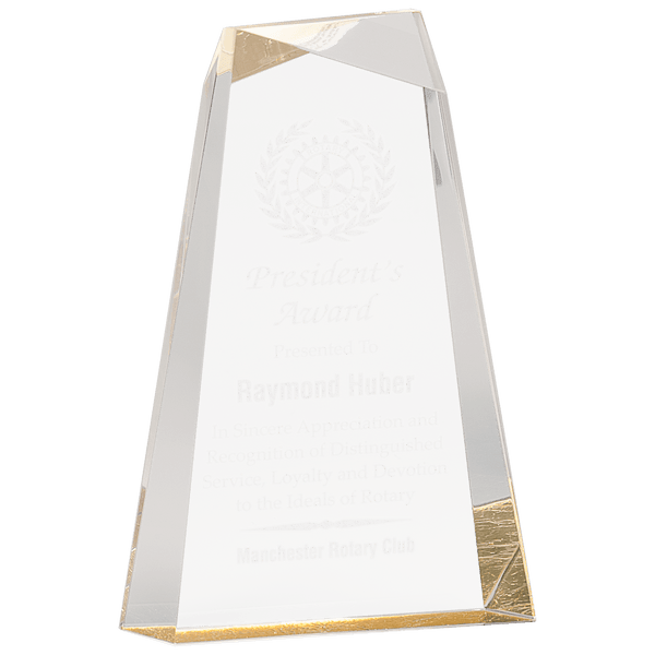Facet Wedge Acrylic - Laser Engraved Gift