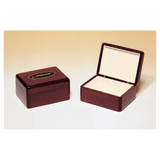 Rosewood Piano Finish Jewelry Box - Beige Felt Lining - Laser Engraved Gift