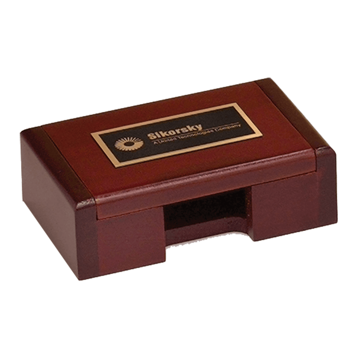 Rosewood Business Card Box - Laser Engraved Gift