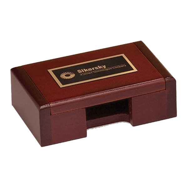 Rosewood Business Card Box - Laser Engraved Gift