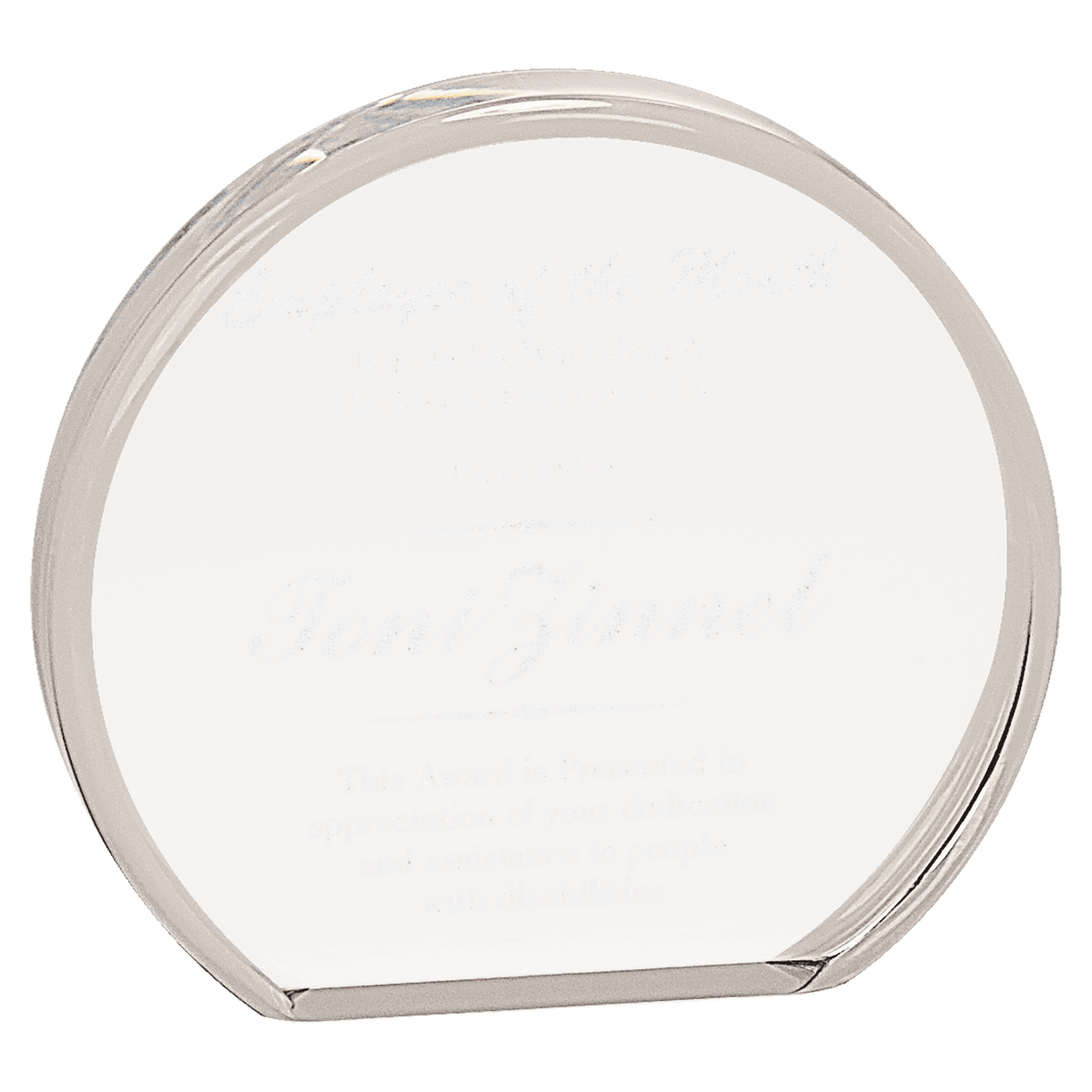 Clear Round Acrylic - Laser Engraved Gift