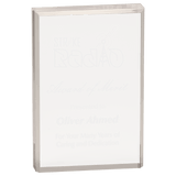 Beveled Clear Rectangle Acrylic - Laser Engraved Gift