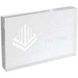 Clear Rectangle Square Cut Acrylic - Laser Engraved Gift
