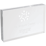 Clear Rectangle Square Cut Acrylic - Laser Engraved Gift