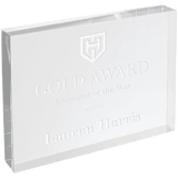 Clear Rectangle Square Cut Acrylic - Laser Engraved Gift