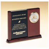 Piano Finish Clock with Two Engraving Plates to Accomodate Extra - Laser Engraved Corporate Gift
