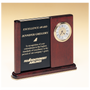 Piano Finish Clock with Two Engraving Plates to Accomodate Extra - Laser Engraved Corporate Gift
