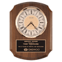Walnut Quartz Clock, Brass Diamond Spun Bezel, Glass Lens, Ivory Dial - Laser Engraved Drinkware