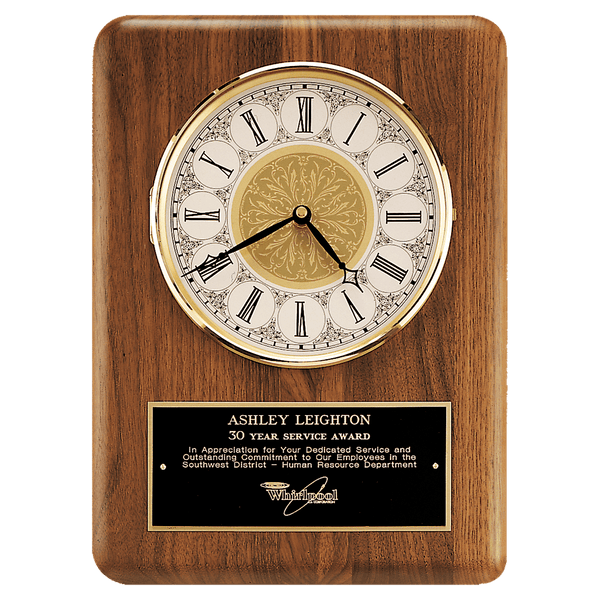 Solid Brass Diamond Spun Bezel w/Glass Lens and Ivory Dial - Laser Engraved Drinkware