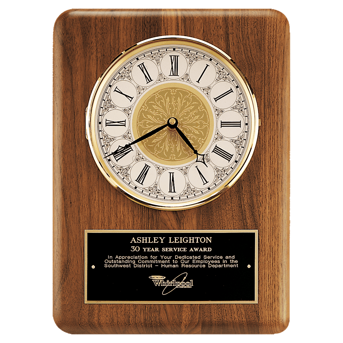 Solid Brass Diamond Spun Bezel w/Glass Lens and Ivory Dial - Laser Engraved Drinkware