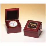 Mahogany Box Clock - Laser Engraved Corporate Gift