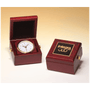 Mahogany Box Clock - Laser Engraved Corporate Gift