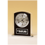 Beveled Glass w/Wood Accent, Bezel and Dial, 3 Hand Movement - Laser Engraved Premium Glass Award