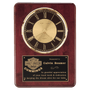 Rosewood Piano Finish Clock, Brass Bezel w/Glass Lens, Dial - Laser Engraved Drinkware