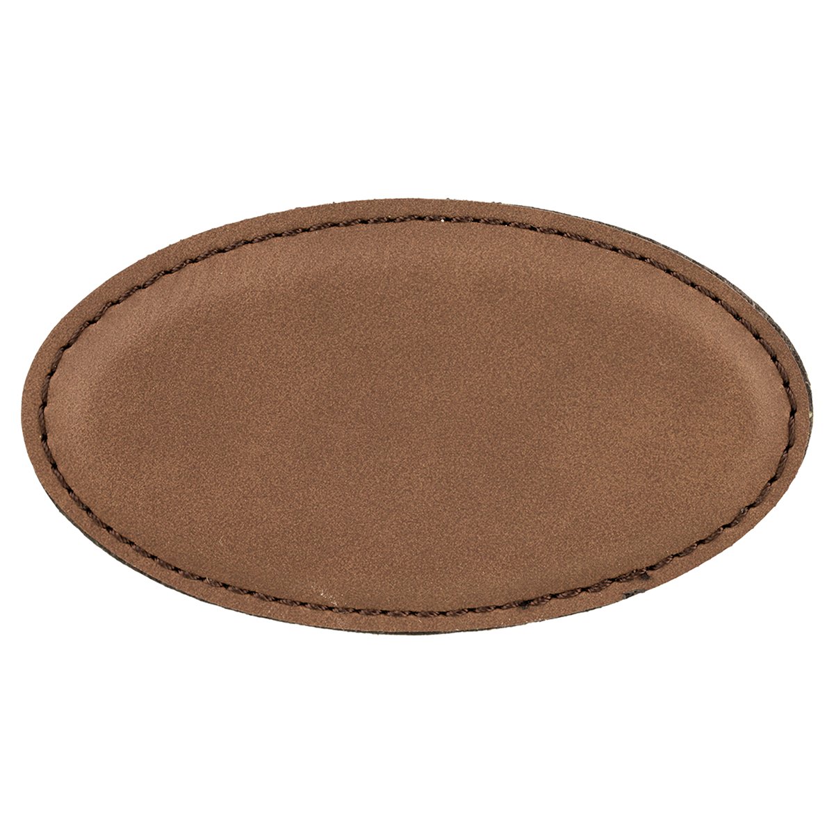 Dark-Brown Oval Badge with Magnet 3.25x1.75 - Laser Engraved Badge