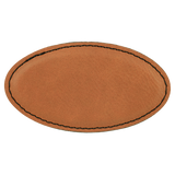 Rawhide with Black Engraving Oval Badge with Magnet 3.25x1.75 - Laser Engraved Badge