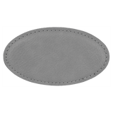Gray with Black Engraving Oval Badge with Magnet 3.25x1.75 - Laser Engraved Badge