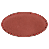 Rose with Black Engraving Oval Badge with Magnet 3.25x1.75 - Laser Engraved Badge