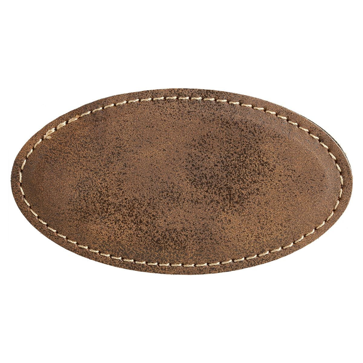 Rustic with Gold Engraving Oval Badge with Magnet 3.25x1.75 - Laser Engraved Badge