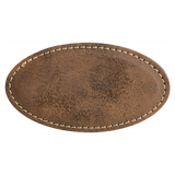 Rustic with Gold Engraving Oval Badge with Magnet 3.25x1.75 - Laser Engraved Badge