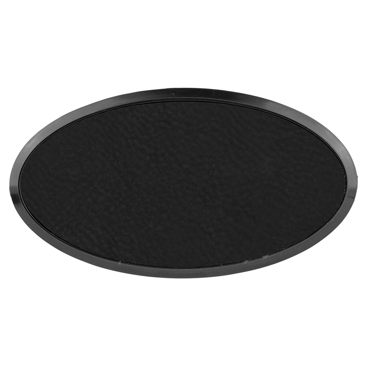 Black with Gold Engraving Oval Badge & Frame - Laser Engraved Badge