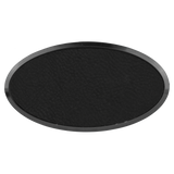 Black with Gold Engraving Oval Badge & Frame - Laser Engraved Badge