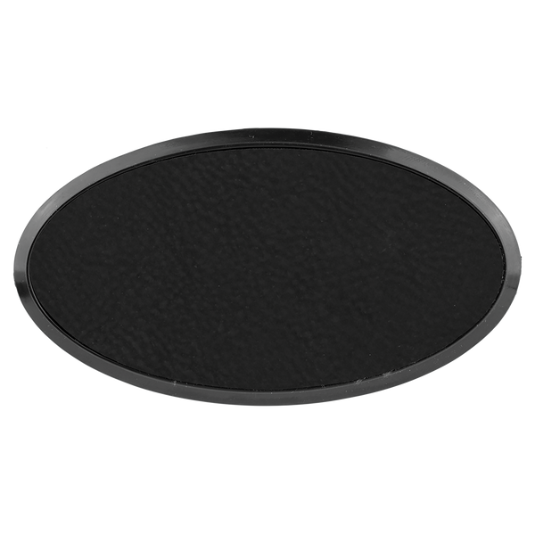 Black with Gold Engraving Oval Badge & Frame - Laser Engraved Badge