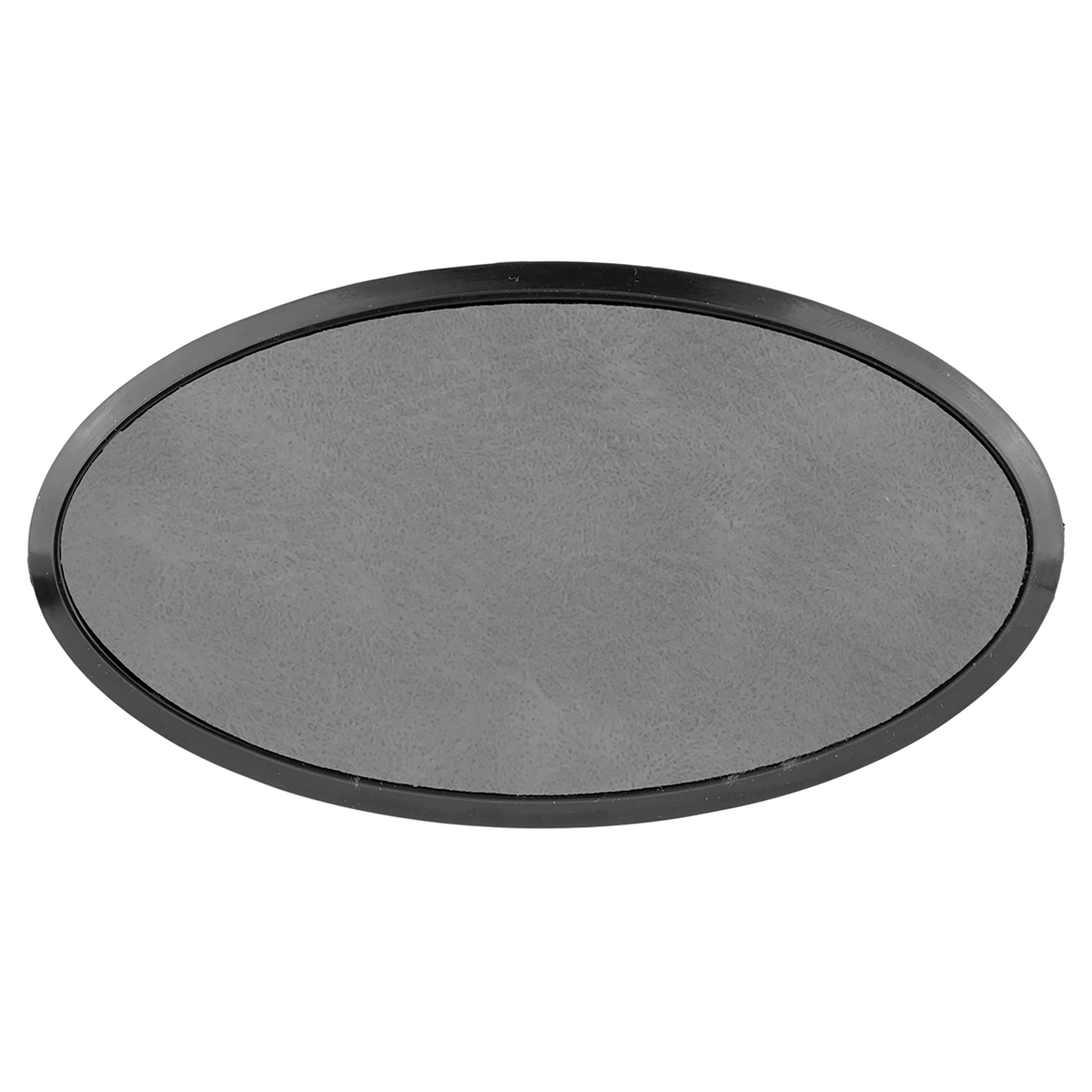 Gray with Black Engraving Oval Badge & Frame - Laser Engraved Badge