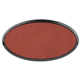 Rose with Black Engraving Oval Badge & Frame - Laser Engraved Badge