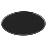 Black with Silver Engraving Oval Badge & Frame - Laser Engraved Badge