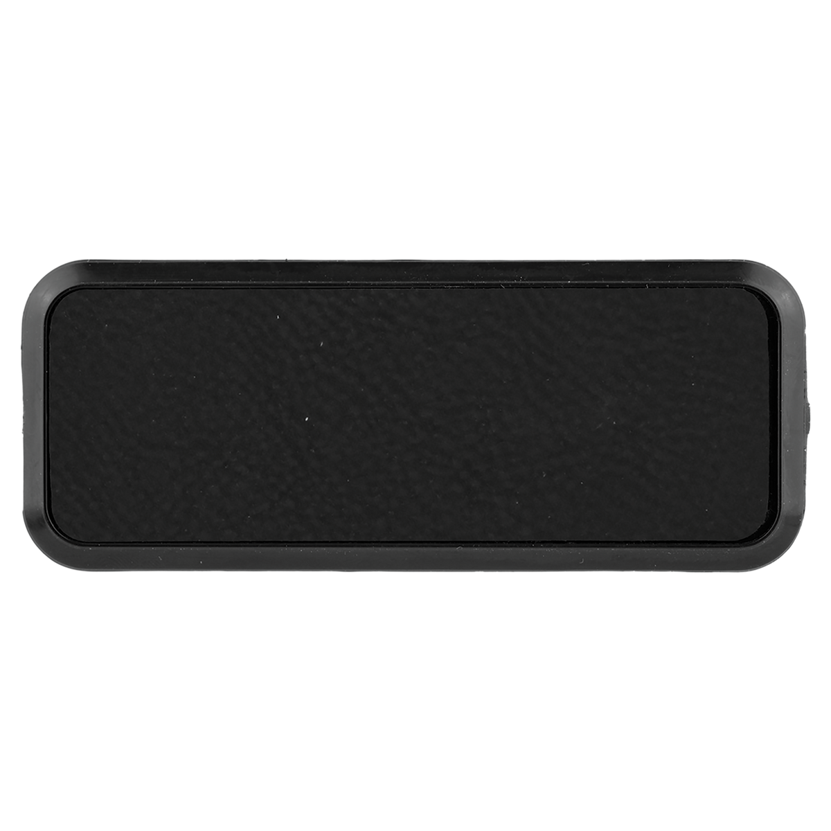 Black with Gold Engraving Round Corner Badge & Frame 3x1 - Laser Engraved Badge