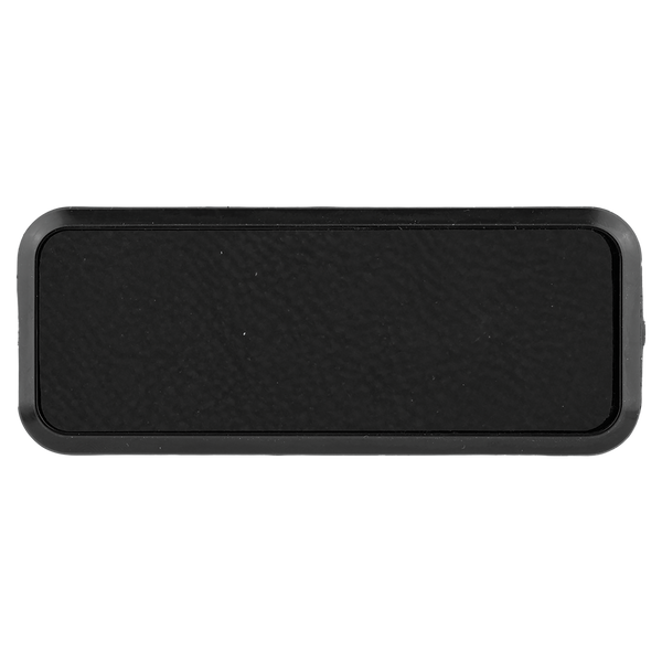 Black with Gold Engraving Round Corner Badge & Frame 3x1 - Laser Engraved Badge