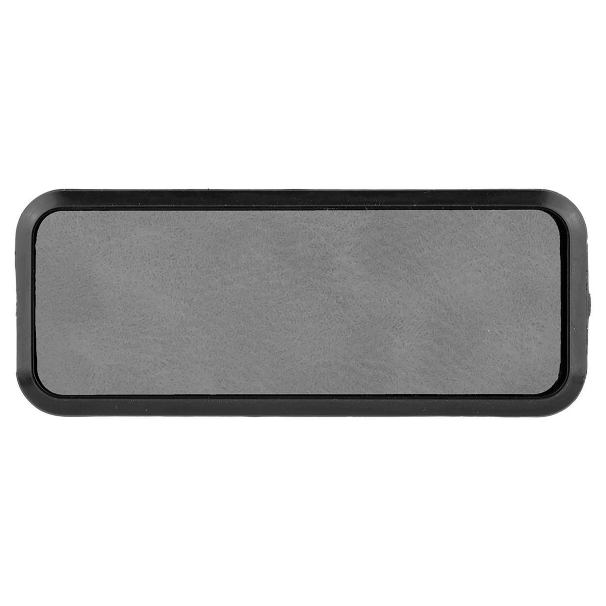 Gray with Black Engraving Round Corner Badge & Frame 3x1 - Laser Engraved Badge