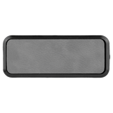 Gray with Black Engraving Round Corner Badge & Frame 3x1 - Laser Engraved Badge