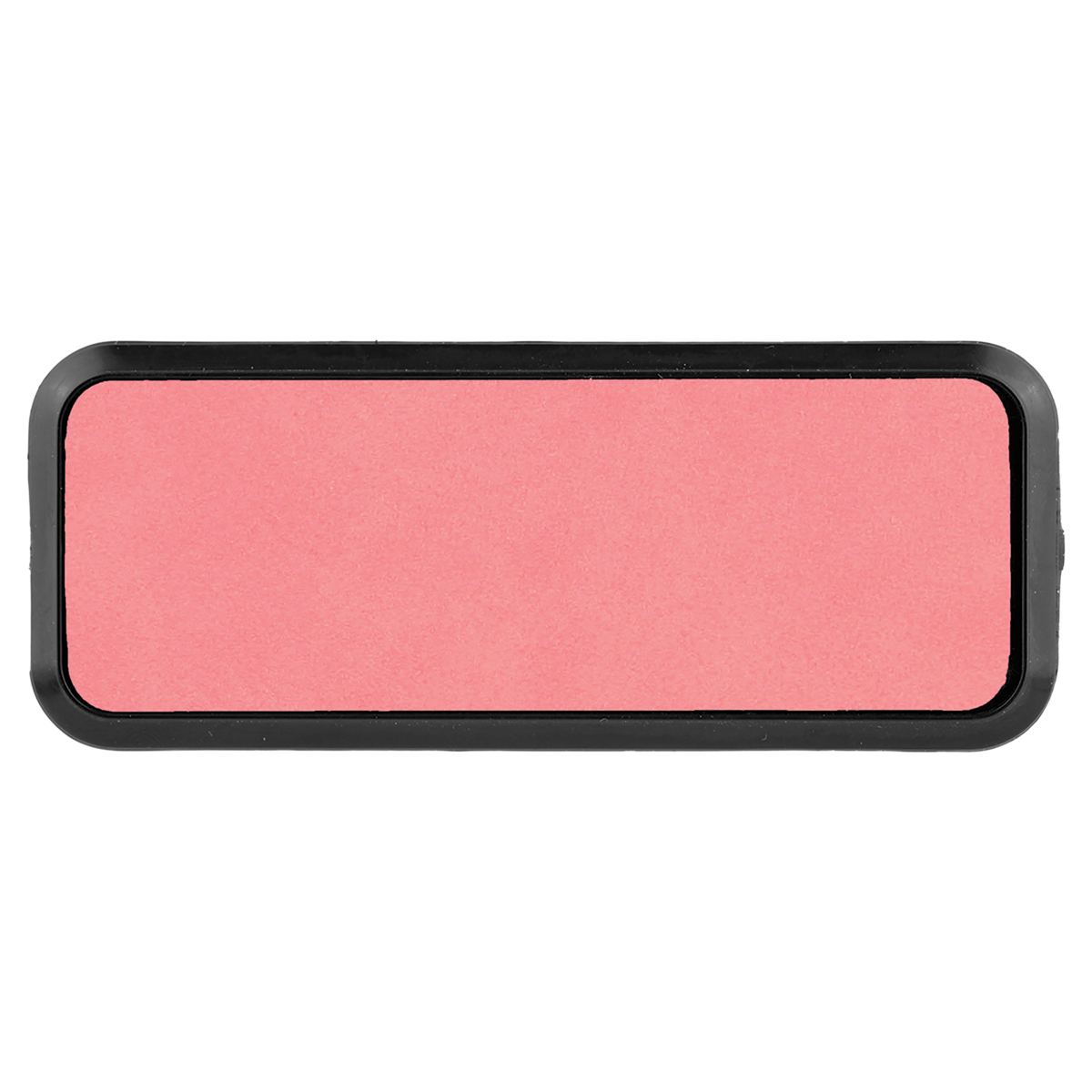 Pink with Black Engraving Round Corner Badge & Frame 3x1 - Laser Engraved Badge