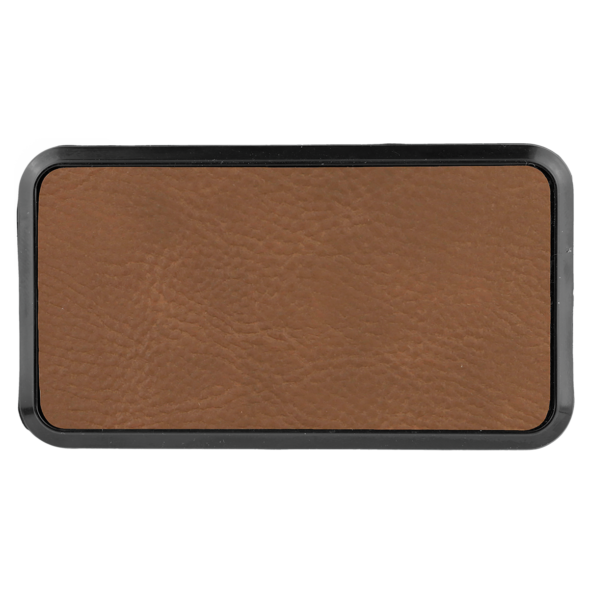 Dark-Brown Round Corner Badge & Frame 3x1.5 - Laser Engraved Badge