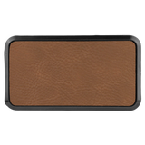 Dark-Brown Round Corner Badge & Frame 3x1.5 - Laser Engraved Badge