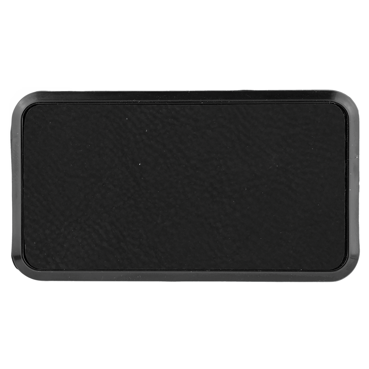 Black with Gold Engraving Round Corner Badge & Frame 3x1.5 - Laser Engraved Badge