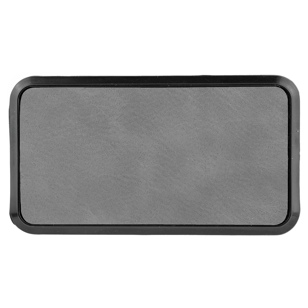 Gray with Black Engraving Round Corner Badge & Frame 3x1.5 - Laser Engraved Badge
