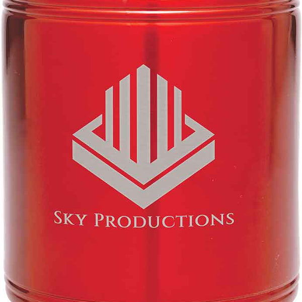 Red with Silver Engraving Stainless Steel Insulated Beverage Holder - Laser Engraved Drinkware