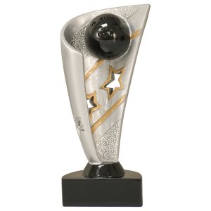 Bowling Banner Resin Trophy - Custom Engraved Award