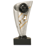 Bowling Banner Resin Trophy - Custom Engraved Award