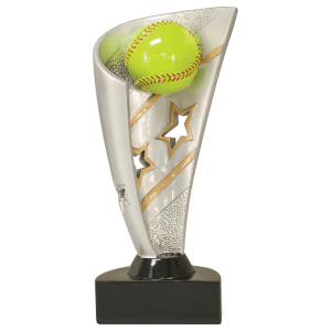 Softball Banner Resin Trophy - Custom Engraved Award