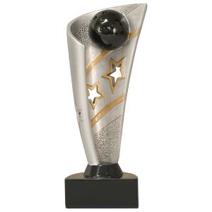 Bowling Banner Resin Trophy - Custom Engraved Award