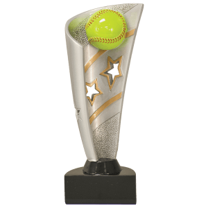 Softball Banner Resin Trophy - Custom Engraved Award