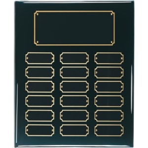 18 Genuine Walnut Completed Perpetual Plaque - Custom Engraved Plaque