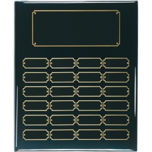 24 Genuine Walnut Completed Perpetual Plaque - Custom Engraved Plaque