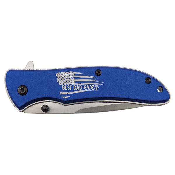 4 1/4" Blue Everyday Carry Knife