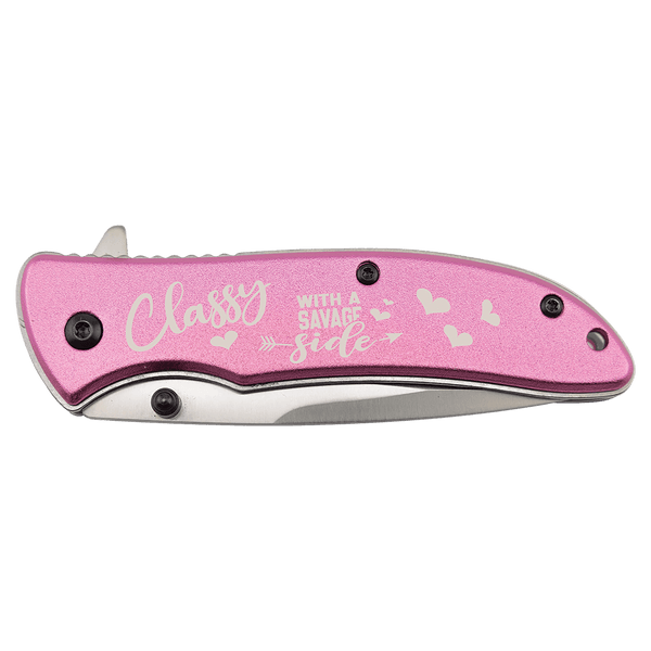 4 1/4" Pink Everyday Carry Knife