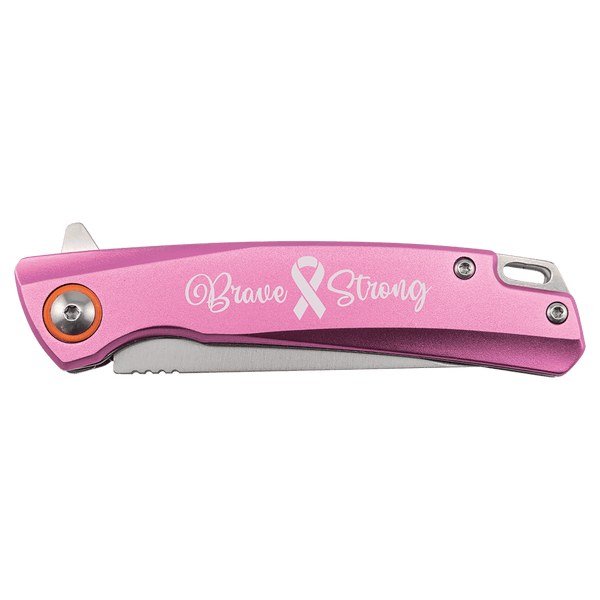 4" Pink Everyday Carry Knife with Ball Bearing Open Mechanism